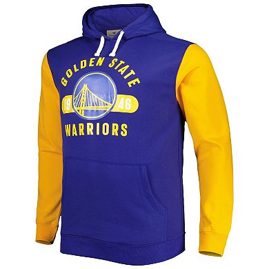 Men's Fanatics Branded Royal/Gold Golden State Warriors Big & Tall Bold Attack Pullover Hoodie