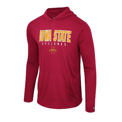 Men's Colosseum Cardinal Iowa State Cyclones Team Color Rival Hoodie Long Sleeve T-Shirt