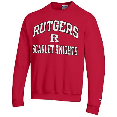 Men's Champion Scarlet Rutgers Scarlet Knights High Motor Pullover Sweatshirt