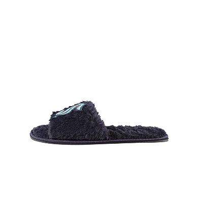 Women's FOCO Deep Sea Blue Seattle Kraken Rhinestone Fuzzy Slippers