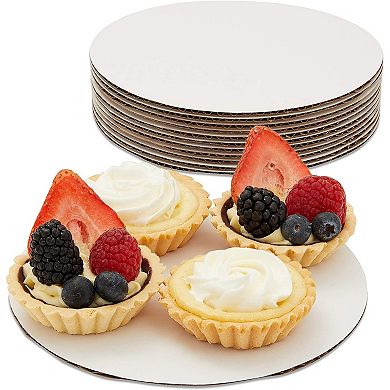 12-Pack Round Cake Boards, Cardboard Cake Circle Bases, 6 Inches Diameter, White