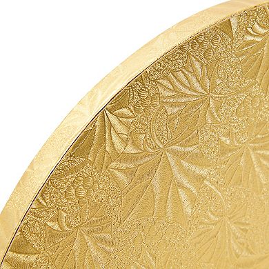 3 Pack Gold 12 Inch Cake Drums for Baking, Round Cake Boards for Desserts, Bakery