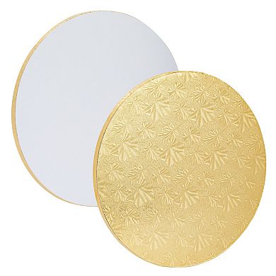 3 Pack Gold 12 Inch Cake Drums for Baking, Round Cake Boards for Desserts, Bakery