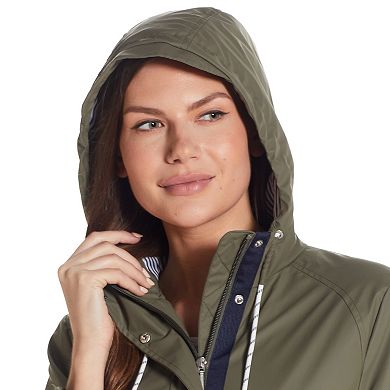 Women's Weathercast Hooded Rain Slicker Jacket
