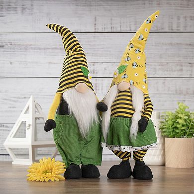 Northlight Bumblebee Striped Springtime Gnome Floor Decor 2-piece Set