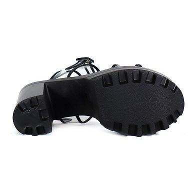 Yoki Aster Women's Block Heel Sandals