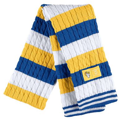 Women's WEAR by Erin Andrews Los Angeles Rams Striped Scarf & Gloves Set