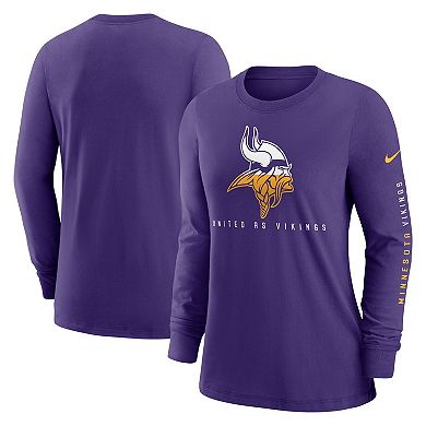Women's Nike Purple Minnesota Vikings Prime Split Long Sleeve T-Shirt