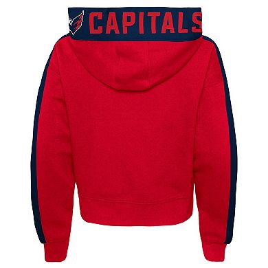 Girls Youth Red Washington Capitals Record Setter Pullover Hoodie