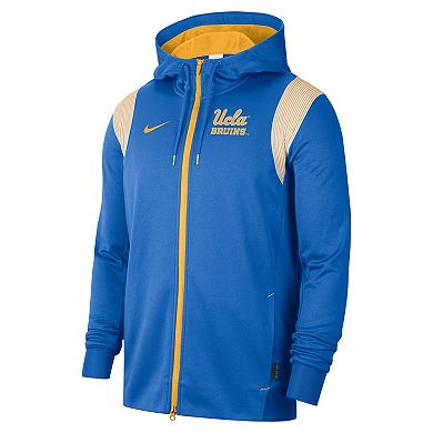 Men's Nike Blue UCLA Bruins 2022 Sideline Lockup Performance Full-Zip Hoodie Jacket