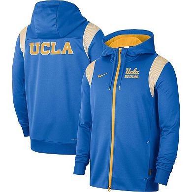 Men's Nike Blue UCLA Bruins 2022 Sideline Lockup Performance Full-Zip Hoodie Jacket