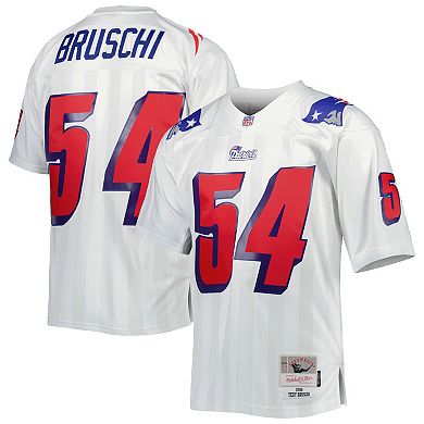Men's Mitchell & Ness Tedy Bruschi White New England Patriots Legacy Replica Jersey