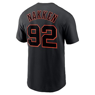 Men's Nike Alyssa Nakken Black San Francisco Giants Name & Number T-Shirt