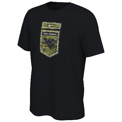 Men's Nike Black West Virginia Mountaineers Veterans Camo T-Shirt