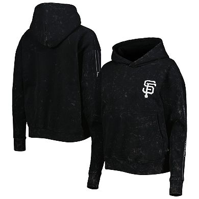 Women's The Wild Collective Black San Francisco Giants Marble Pullover Hoodie
