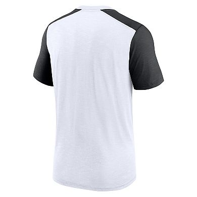 Men's Nike White/Heathered Black Jacksonville Jaguars Color Block Team Name T-Shirt