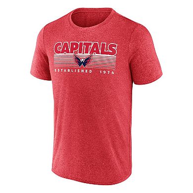 Men's Fanatics Branded Heathered Red Washington Capitals Prodigy Performance T-Shirt