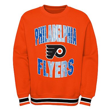 Youth Orange Philadelphia Flyers Classic Blueliner Pullover Sweatshirt
