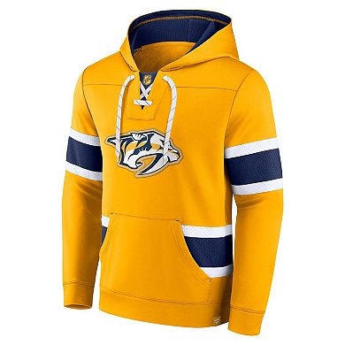 Men's Fanatics Branded Gold Nashville Predators Powerplay Warrior Pullover Hoodie