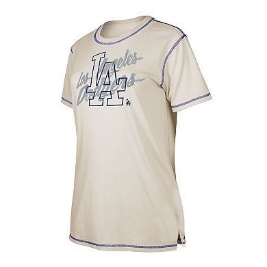 Women's New Era White Los Angeles Dodgers Team Split T-Shirt