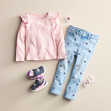 Baby & Toddler Girl Jumping Beans® Ruffle Long Sleeve Tee