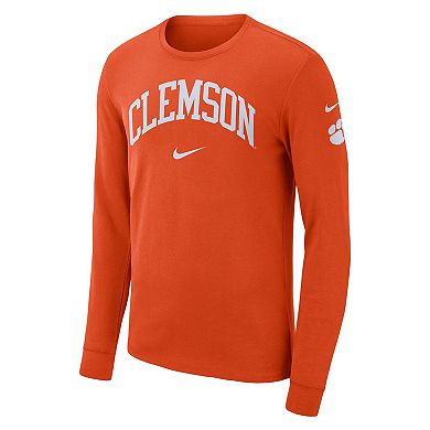 Men's Nike Orange Clemson Tigers Arch 2-Hit Long Sleeve T-Shirt