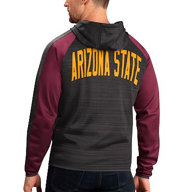 Men's G-III Sports by Carl Banks Black Arizona State Sun Devils Neutral Zone Raglan Full-Zip Track Jacket Hoodie