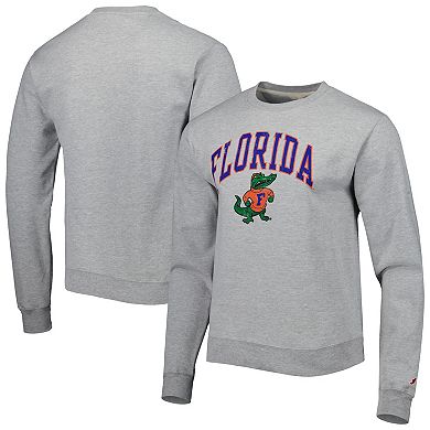 Men's League Collegiate Wear Gray Florida Gators 1965 Arch Essential Fleece Pullover Sweatshirt