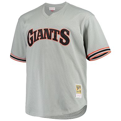 Men's Mitchell & Ness Will Clark Gray San Francisco Giants Big & Tall Cooperstown Collection Mesh Batting Practice Jersey