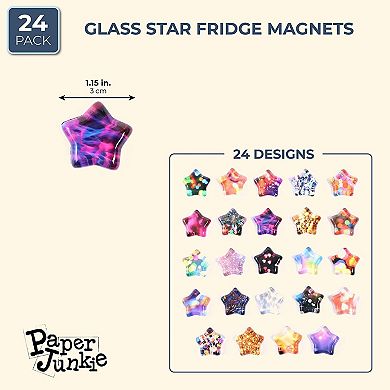 Glass Star Refrigerator Magnets (24 Pack)