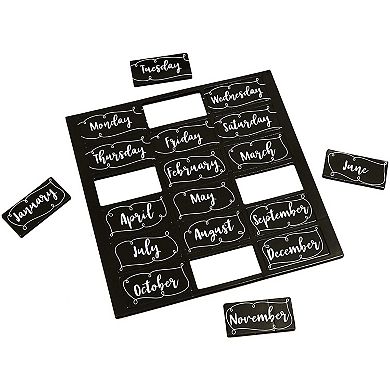 Calendar Magnets for Whiteboard and Refrigerator, Magnetic Days of the Week and Months (50 Piece Set)