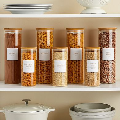 Talented Kitchen 144 Gold Minimalist Pantry Labels  144 Kitchen Pantry Names  Gold Text on White Water Resistant Vinyl. Spice Jars Pantry Labels for Containers Labels Pantry Organization and Storage