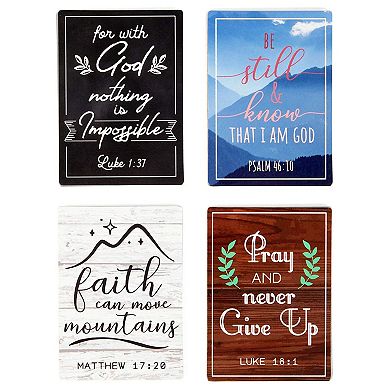 Faithful Finds Inspirational Refrigerator Magnets with Bible Verses, Scripture (3 Sizes, 12 Pack)