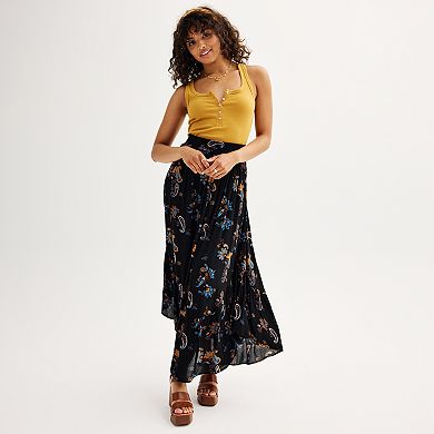 Juniors' SO® Flounce Hem Maxi Skirt