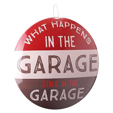 American Art Décor What Happens in the Garage Metal Wall Decor