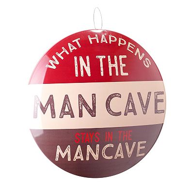 American Art Décor What Happens in the Man Cave Metal Wall Decor
