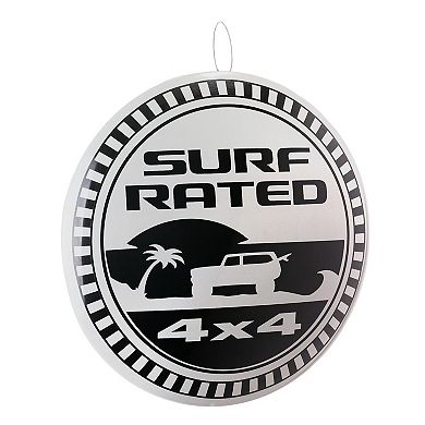 American Art Décor Surf Rated 4X4 Metal Wall Decor