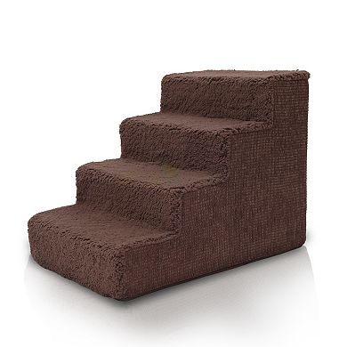 Precious Tails High Density Sherpa 4 Steps Pet Stairs