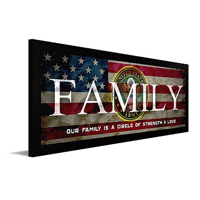 Personal-Prints US Army "FAMILY" Canvas Framed Wall Art
