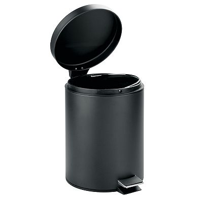 mDesign Toilet Brush Holder and Step Trash Can Set