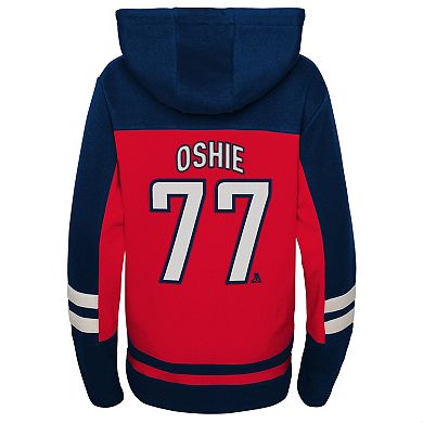 Youth TJ Oshie Red Washington Capitals Ageless Must-Have V-Neck Name & Number Pullover Hoodie