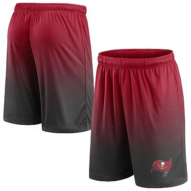 Men's Fanatics Branded Red/Black Tampa Bay Buccaneers Ombre Shorts