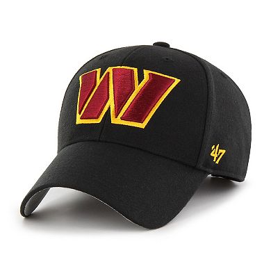 Men's '47 Black Washington Commanders MVP Adjustable Hat