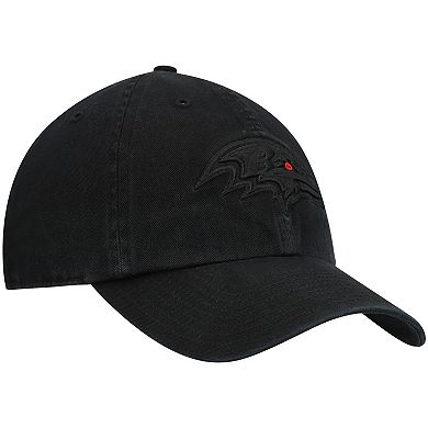 Men's '47 Black Baltimore Ravens Team Tonal Clean Up Adjustable Hat