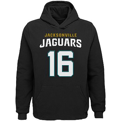 Youth Trevor Lawrence Black Jacksonville Jaguars Mainliner Player Name & Number Pullover Hoodie