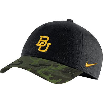 Men's Nike Black/Camo Baylor Bears Veterans Day 2Tone Legacy91 Adjustable Hat