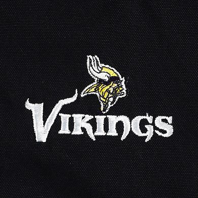 Men's Dunbrooke Black Minnesota Vikings Big & Tall Dakota Canvas Hoodie Full-Zip Jacket