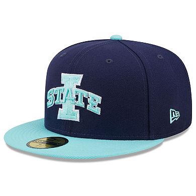 Men's New Era Navy/Light Blue Iowa State Cyclones 59FIFTY Fitted Hat