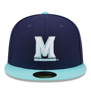Men's New Era Navy/Light Blue Maryland Terrapins 59FIFTY Fitted Hat