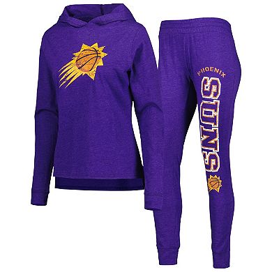 Women's Concepts Sport Heather Purple Phoenix Suns Team Hoodie & Pants Sleep Set